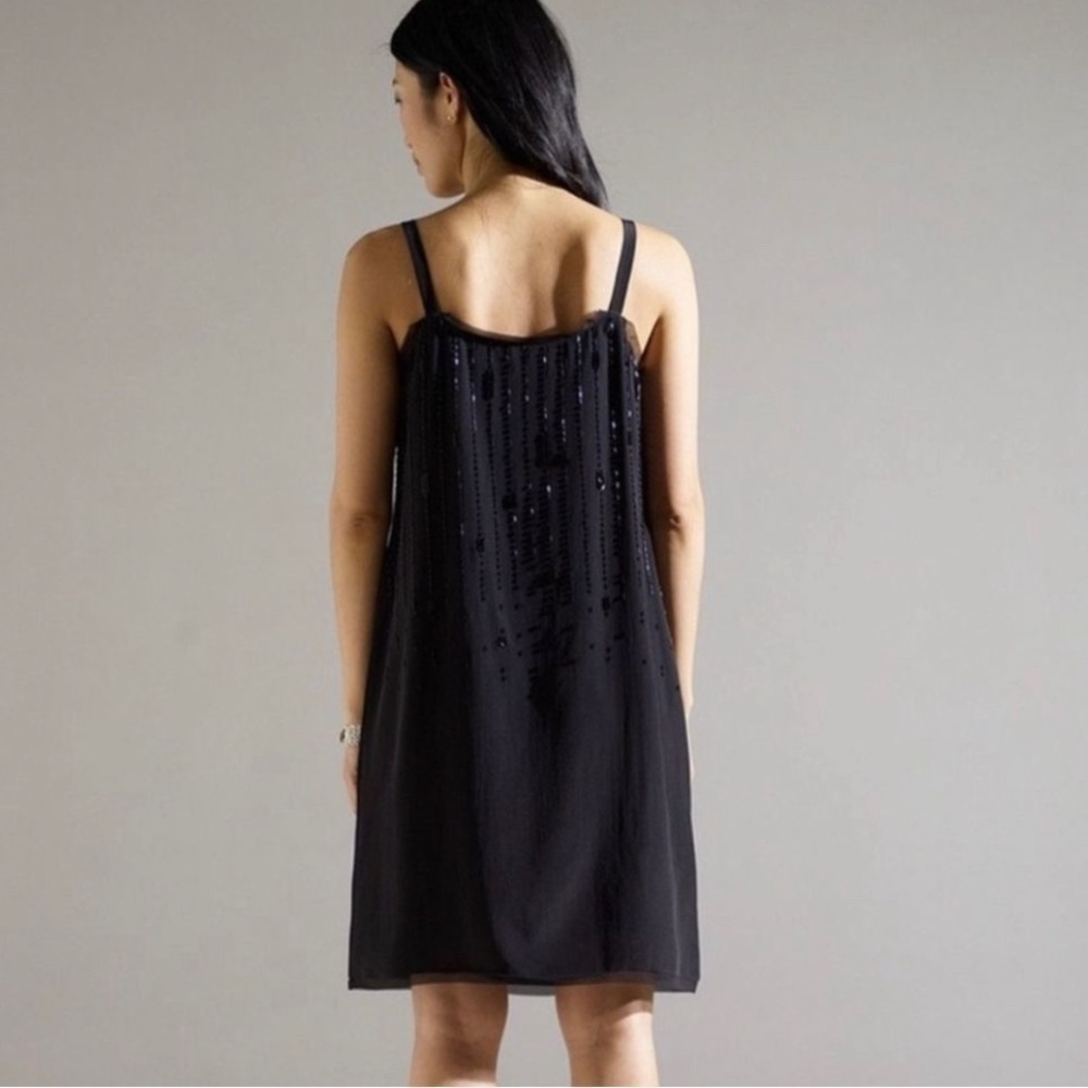 Eileen Fisher black beaded slip dress size 8. NWOT - Picture 2 of 5